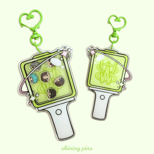 NCT Wish Lightstick Shaker Keychain Acrylic Keychain acrylic keychains & pins, nct, nct wish Shining Pins
