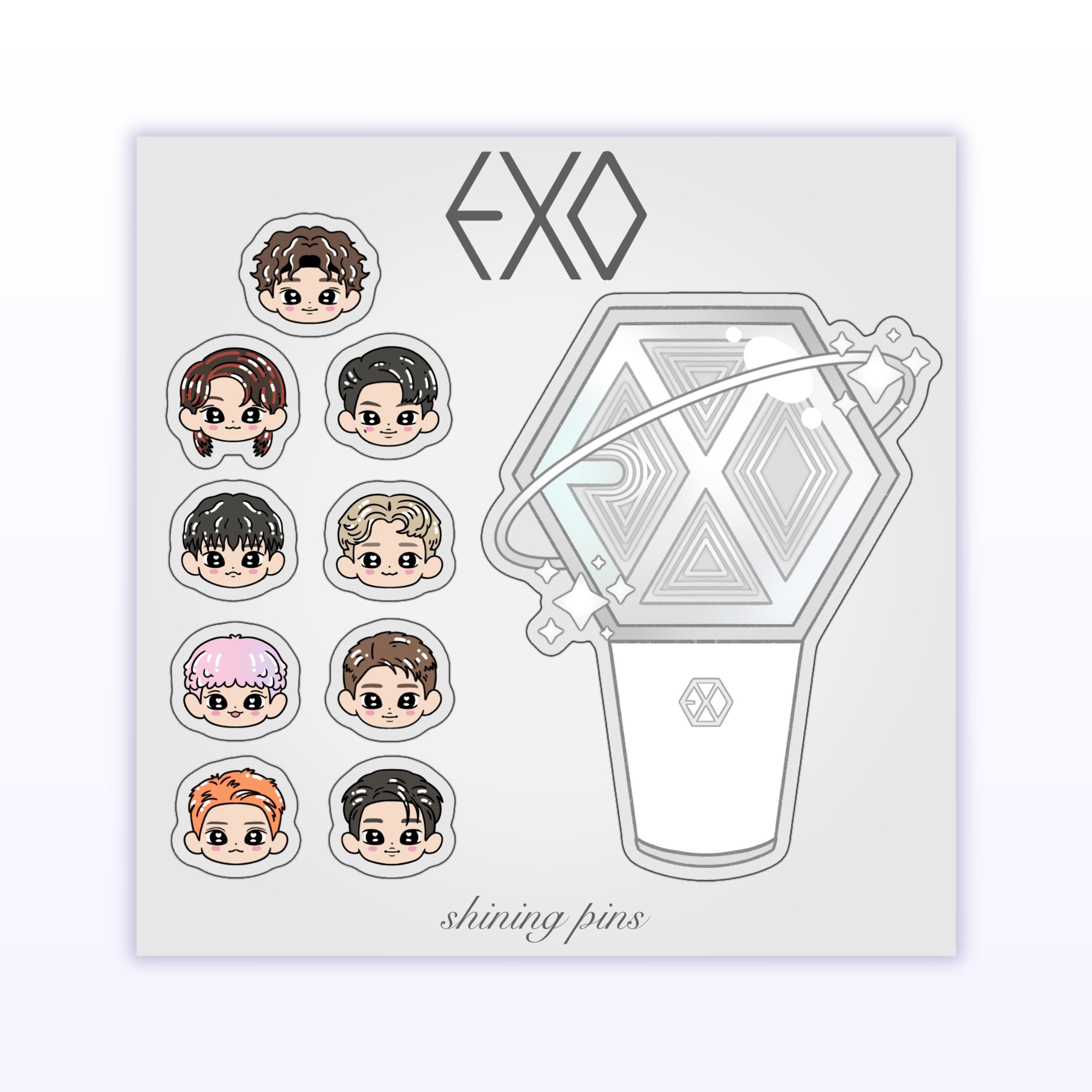 Shining Studio | EXO Lightstick Sticker Sheet