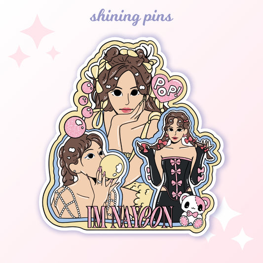Nayeon 'POP' Sticker Stickers and Stationary stickers & stationary, twice Shining Pins