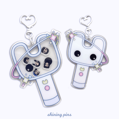 New Jeans LightStick Shaker Keychain Acrylic Keychain acrylic keychains & pins, new jeans, restock Shining Pins