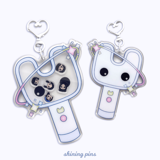 New Jeans LightStick Shaker Keychain Acrylic Keychain acrylic keychains & pins, new jeans, restock Shining Pins