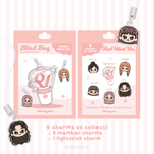 Red Velvet Charm Blind Bag acrylic keychains & pins, red velvet, shop new in Shining Pins
