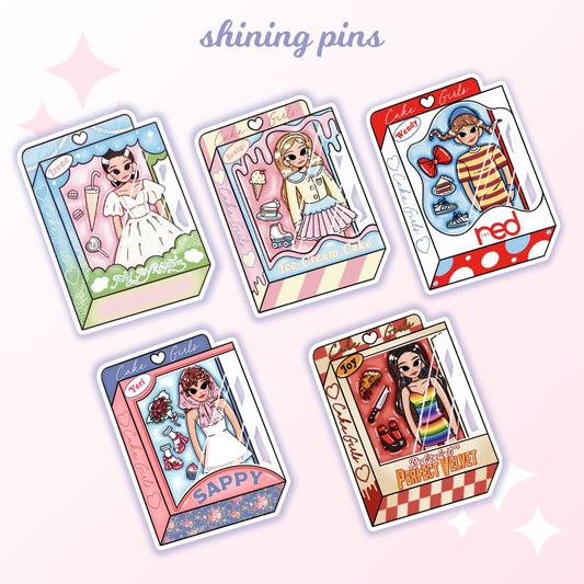 Red Velvet Doll Stickers Stickers and Stationary red velvet, stickers & stationary Shining Pins