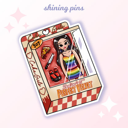 Red Velvet Doll Stickers Stickers and Stationary red velvet, stickers & stationary Shining Pins