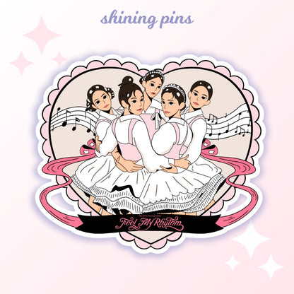 Red Velvet Heart Stickers Stickers and Stationary red velvet, stickers & stationary Shining Pins