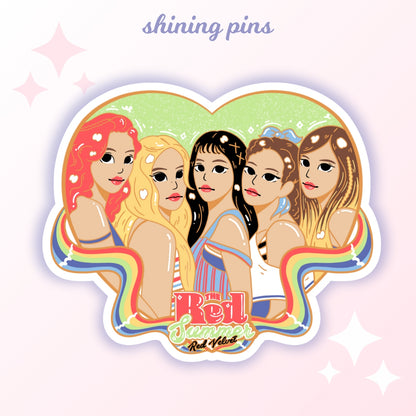Red Velvet Heart Stickers Stickers and Stationary red velvet, stickers & stationary Shining Pins