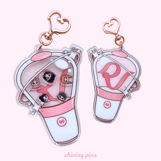 Red Velvet Lightstick Shaker Keychain Acrylic Keychain acrylic keychains & pins, red velvet, restock, shop new in Shining Pins