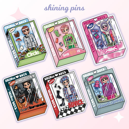 SHINee Doll Stickers Stickers and Stationary shinee, stickers & stationary Shining Pins