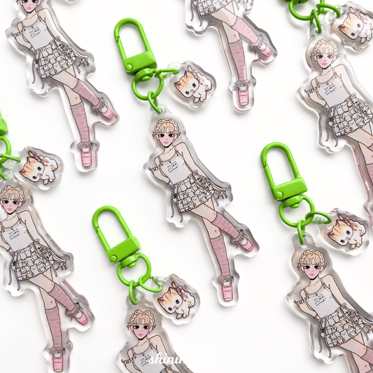 Sakura 'Crazy' Keychain Acrylic Keychain acrylic keychains & pins, le sserafim Shining Pins