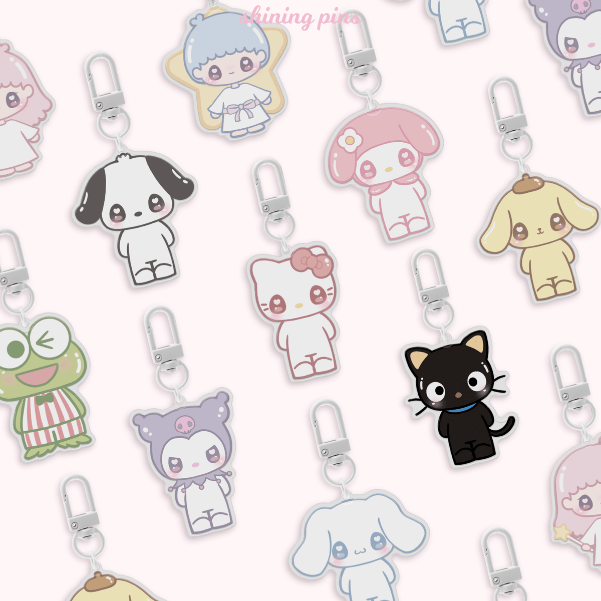 'San Family' Keychains Ver. 1 acrylic keychains & pins, restock, sanrio, shop new in Shining Pins