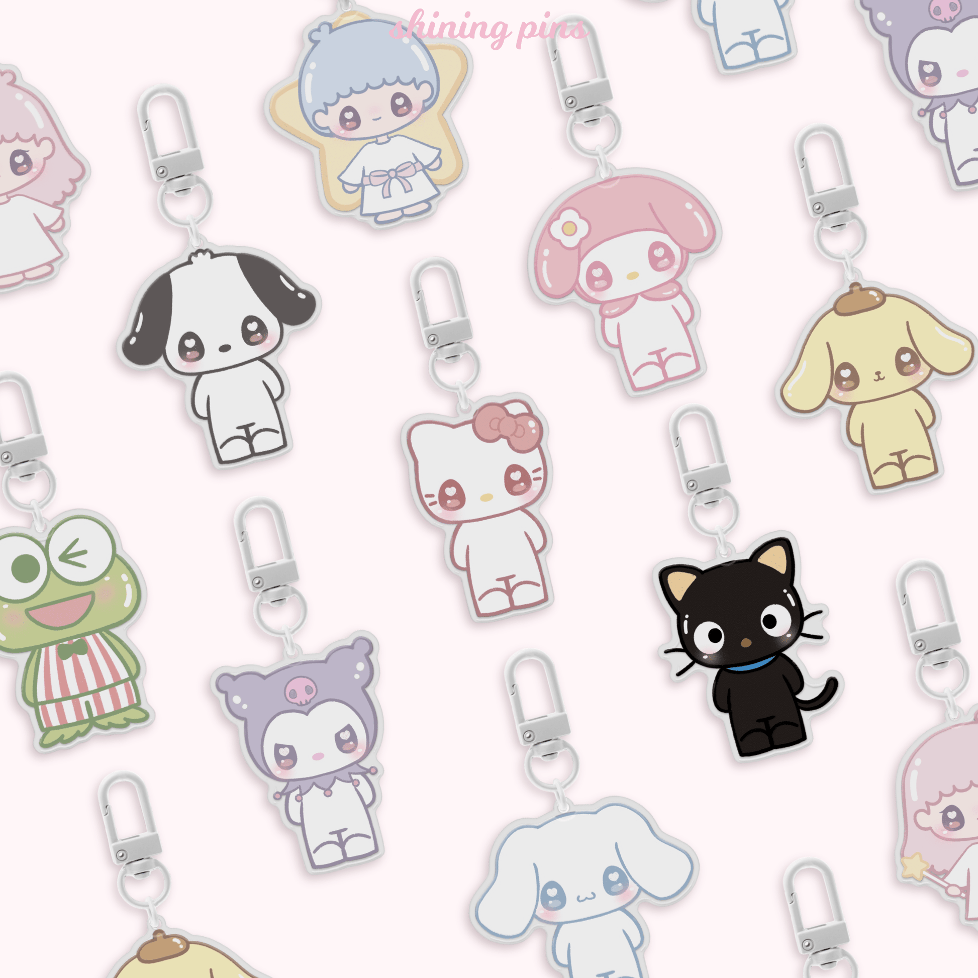 'San Family' Keychains Ver. 1 acrylic keychains & pins, restock, sanrio, shop new in Shining Pins