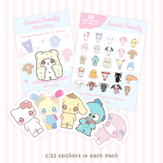 'San Family' Sticker Blind Bag sanrio, shop new in, stickers & stationary Shining Pins