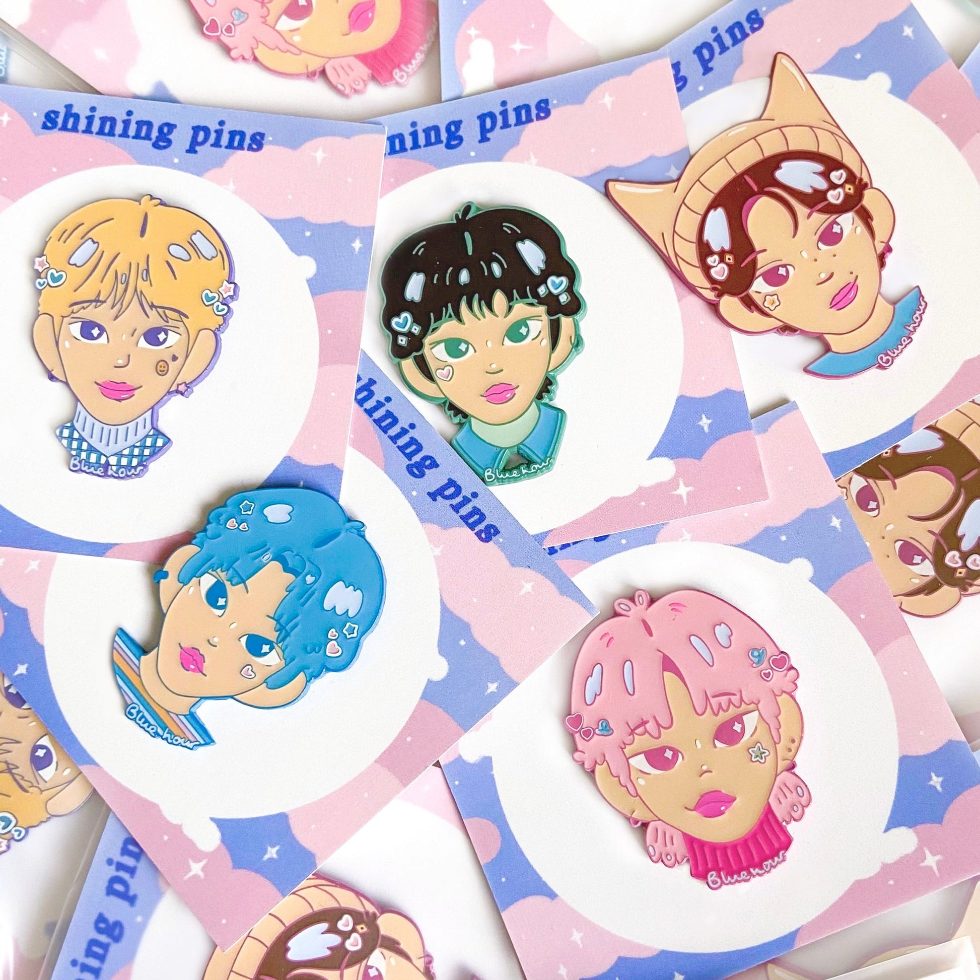 TXT 'Blue Hour' Enamel Pins Enamel Pins enamel pin, tomorrow x together Shining Pins
