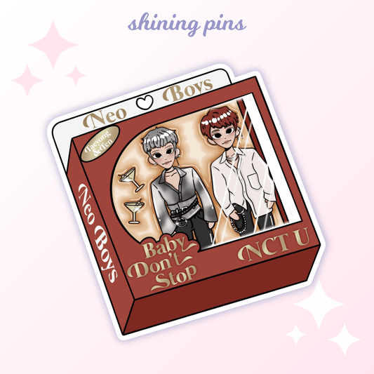 Taeyong & Ten 'Baby Don't Stop' Sticker Stickers and Stationary nct, nct 127, shop new in, stickers & stationary, wayv Shining Pins