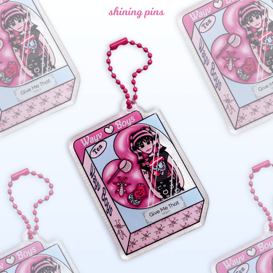 Ten Doll 'Give Me That' Keychain Acrylic Keychain acrylic keychains & pins, nct, shop new in, wayv Shining Pins