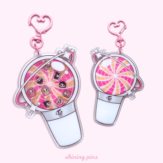Twice Lightstick Shaker Keychain Acrylic Keychain acrylic keychains & pins, restock, twice Shining Pins