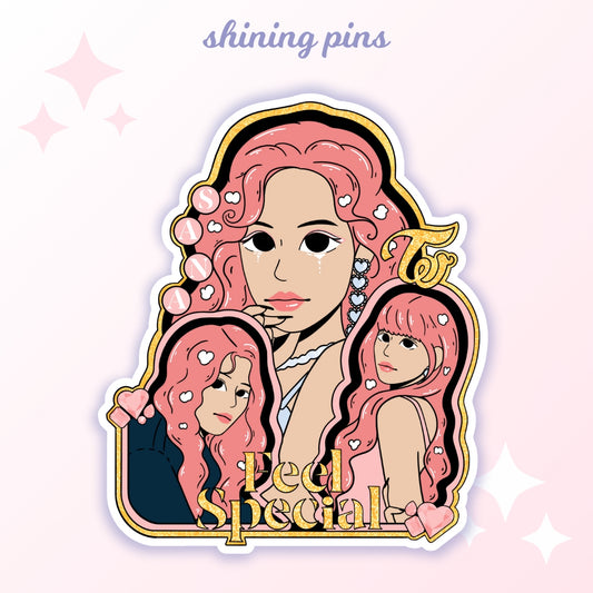 Twice Sana 'Feel Special' Sticker Stickers and Stationary stickers & stationary, twice Shining Pins