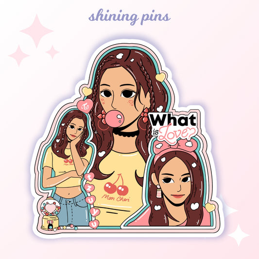 Twice Tzuyu 'What Is Love?' Sticker Stickers and Stationary stickers & stationary, twice Shining Pins