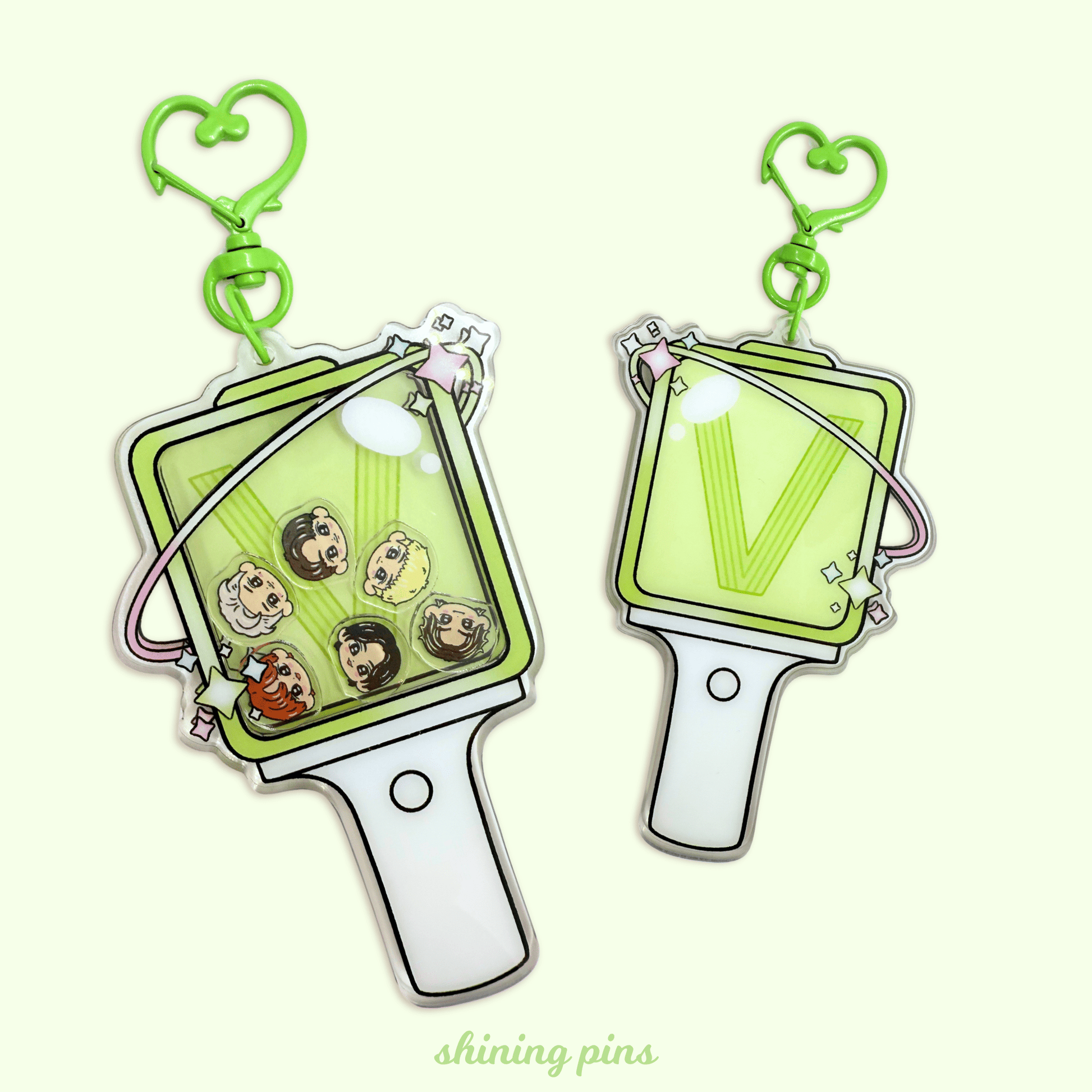 WayV Lightstick Shaker Keychain Acrylic Keychain acrylic keychains & pins, nct, wayv Shining Pins