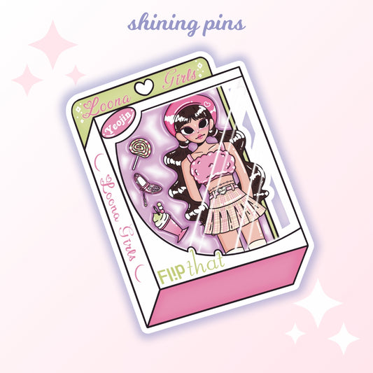 Yeojin Doll 'Flip That' Sticker Stickers and Stationary loona, stickers & stationary Shining Pins