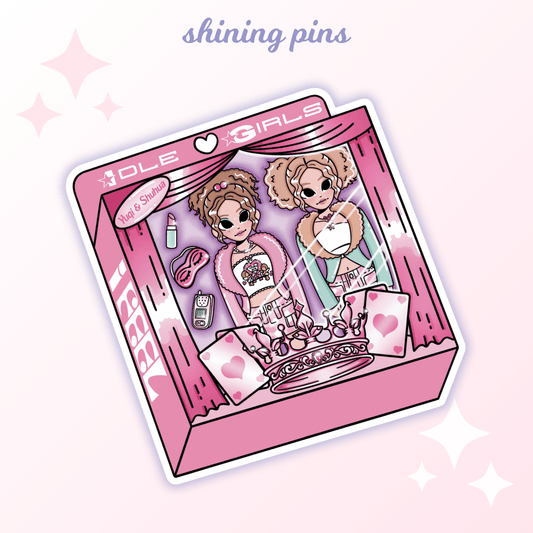 Yuqi & Shuhua Doll 'Queen Card' Sticker Stickers and Stationary G I-DLE, shop new in, stickers & stationary Shining Pins