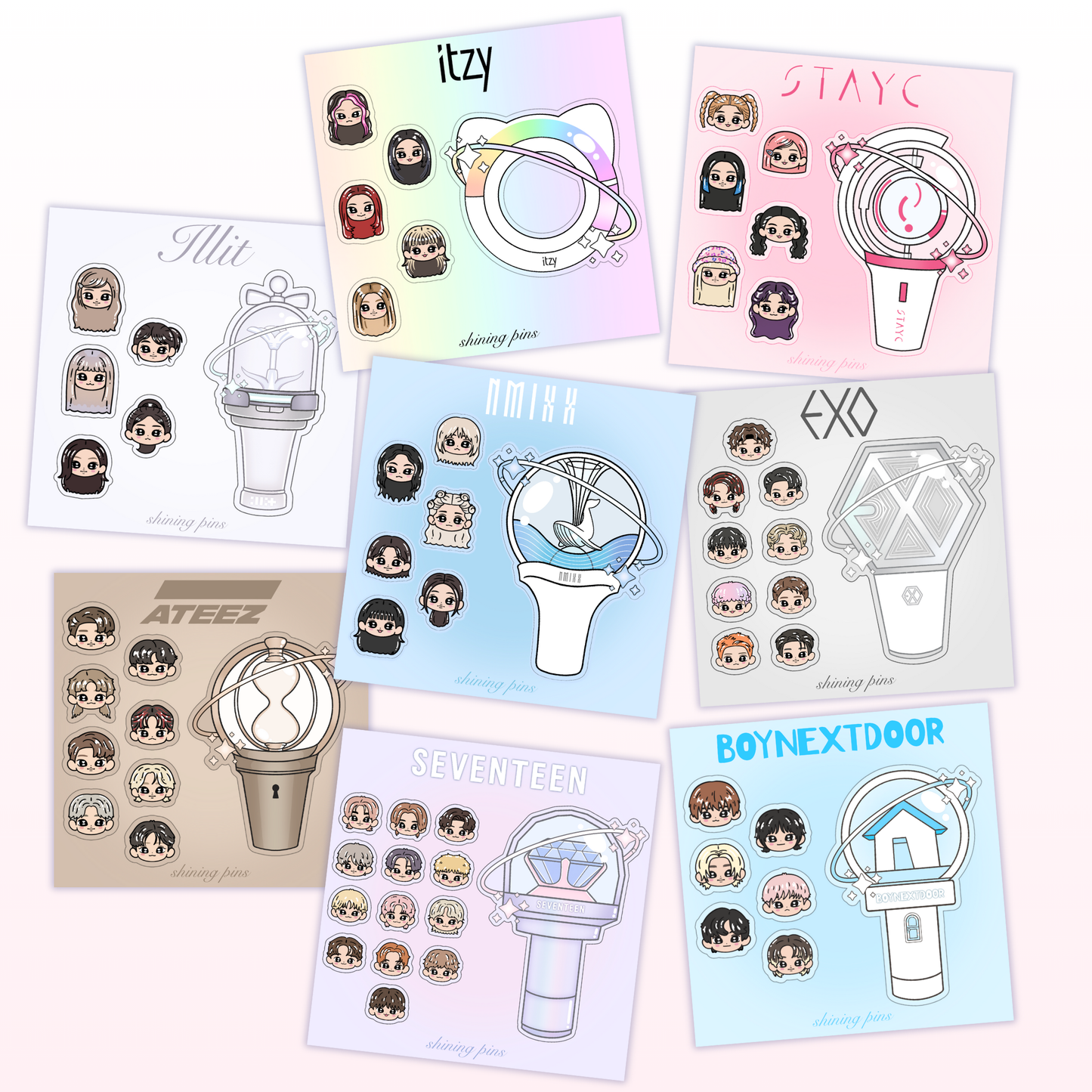 NEW Lightstick Sticker Sheets