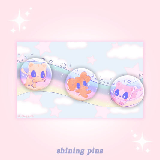 'Marshmallow Clouds' Badges Art print accessories, kkoongie and friends Shining Pins