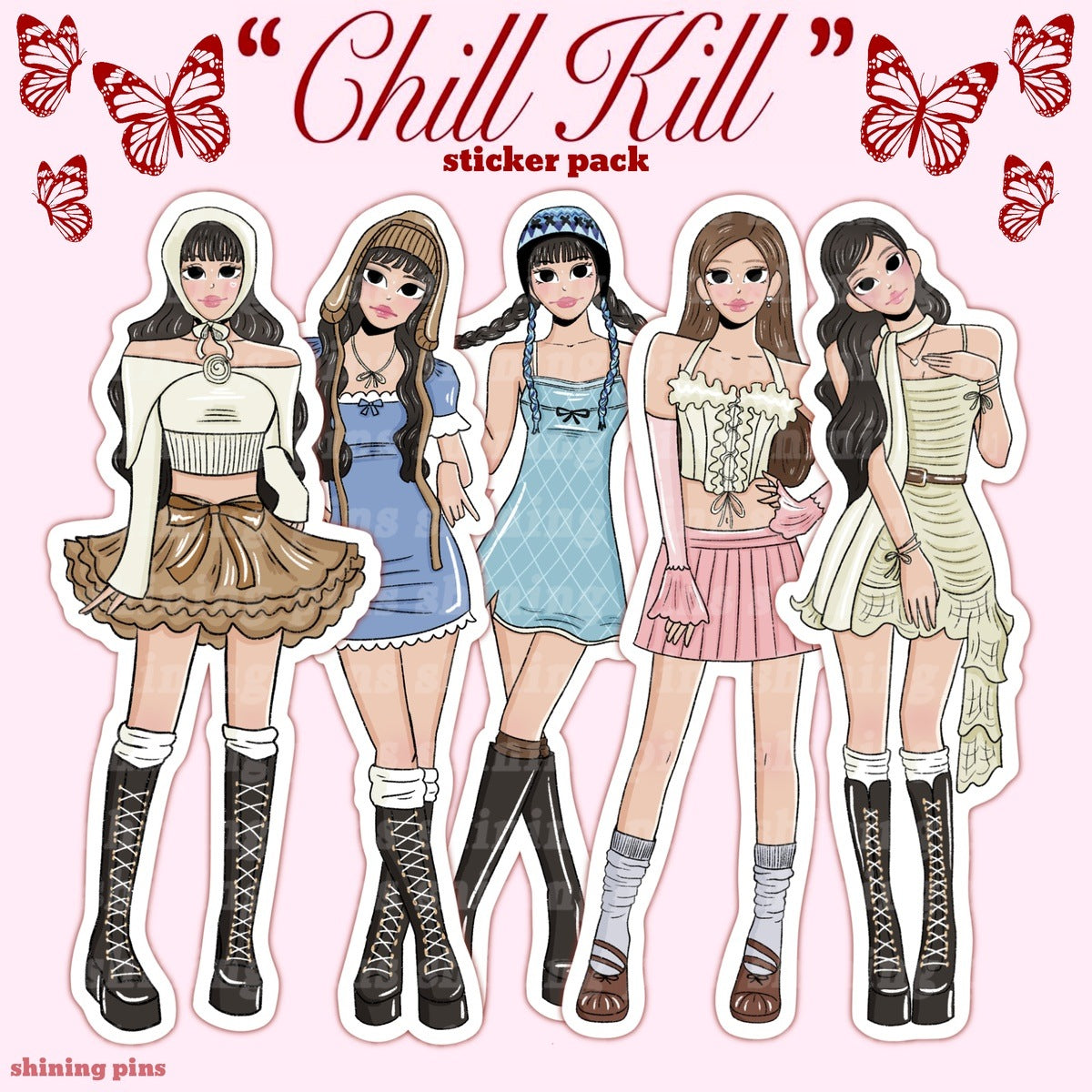 Red Velvet 'Chill Kill' Sticker Pack shiningpins