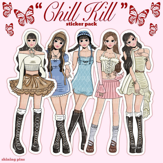 Red Velvet 'Chill Kill' Sticker Pack shiningpins