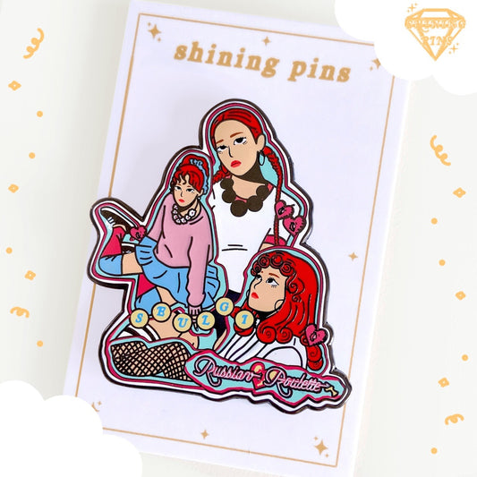 Seulgi Red Velvet 'Russian Roulette' Enamel Pin Enamel Pins clearance, enamel pin, low stock, red velvet Shining Pins